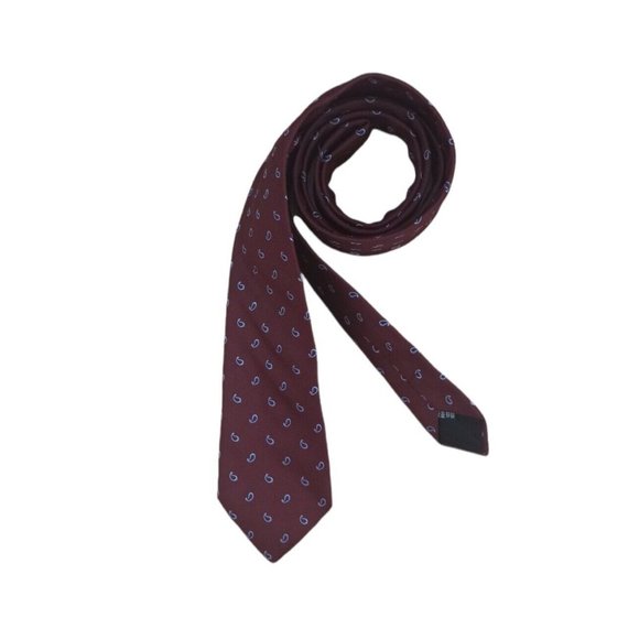 GIORGIO REDAELLI Red Paisley Silk Tie ITALY 61"/ 3" EC - Picture 2 of 9